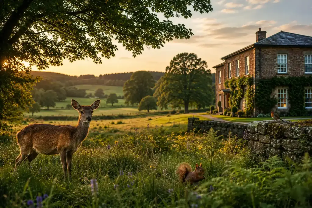 Golden hour in a peaceful meadow