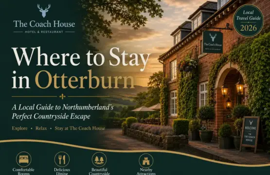 The Coach House Otterburn surrounded by the beautiful Northumberland countryside.