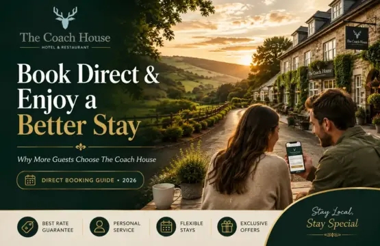 Couple booking a countryside stay directly with The Coach House in Otterburn, Northumberland.