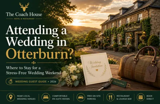 The Coach House wedding accommodation in Otterburn, Northumberland surrounded by countryside