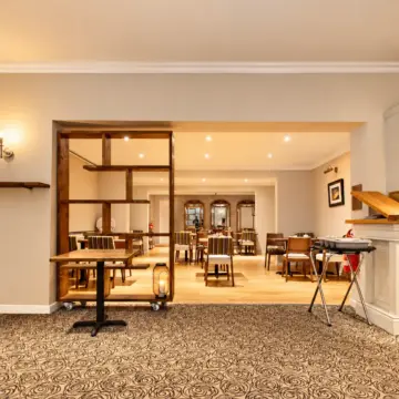 Elegant Warm Restaurant Lobby